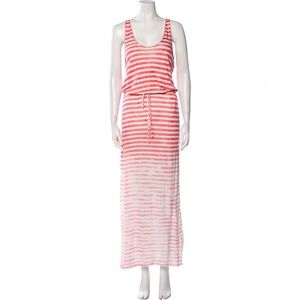 Joie Pink and White Striped Maxi Dress